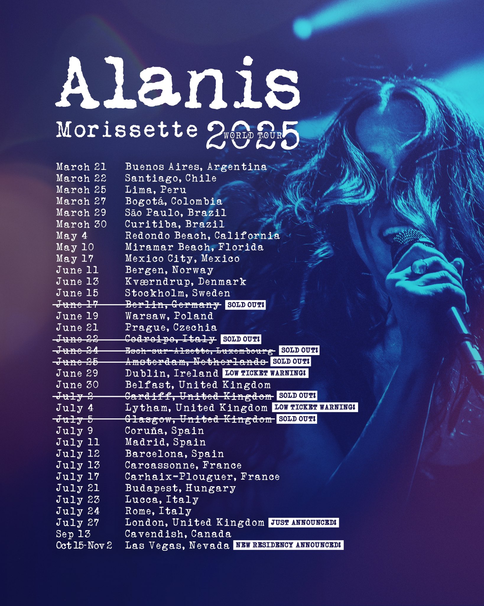 Alanis Morissette Tour Poster 2025